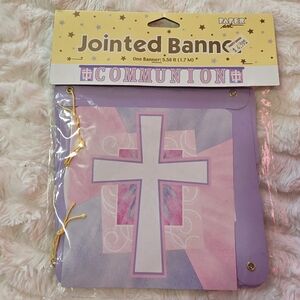 Pink and Purple Communion Banner